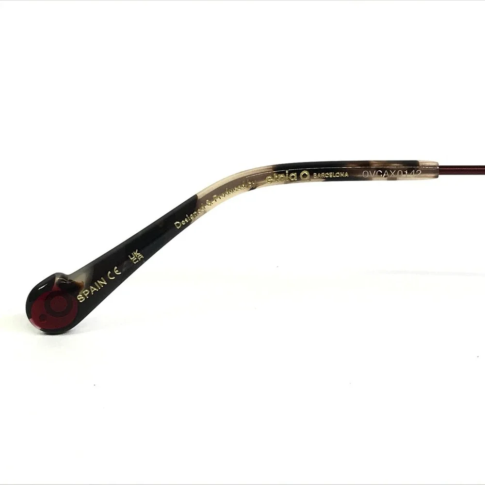 Etnia Barcelona Eyeglasses Frames STOA BXHV Bordeaux Havana Wire Rim 49-19-138
